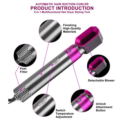 GlamHair™ 5-in-1 Hair Styler