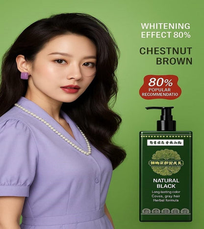 Korean 3-in-1 Herbal Plant Hair Dye Shampoo