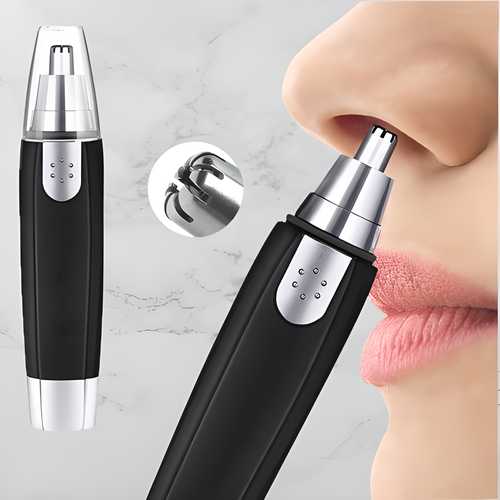 Nose Hair Trimmer Battery-Operated Ear and Nose Hair Trimmer Clipper Painless