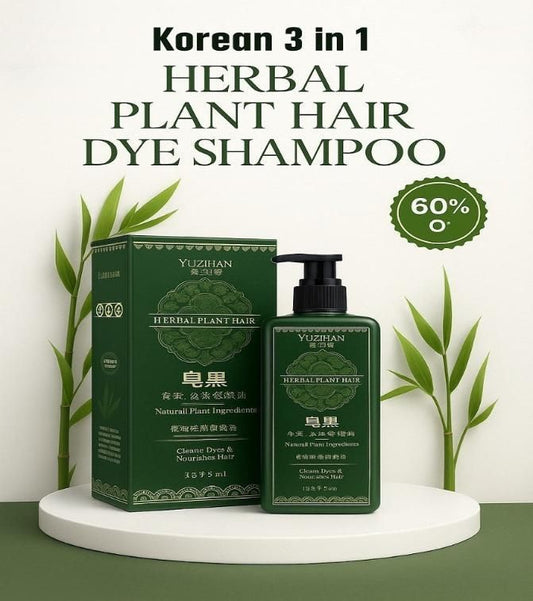 Korean 3-in-1 Herbal Plant Hair Dye Shampoo