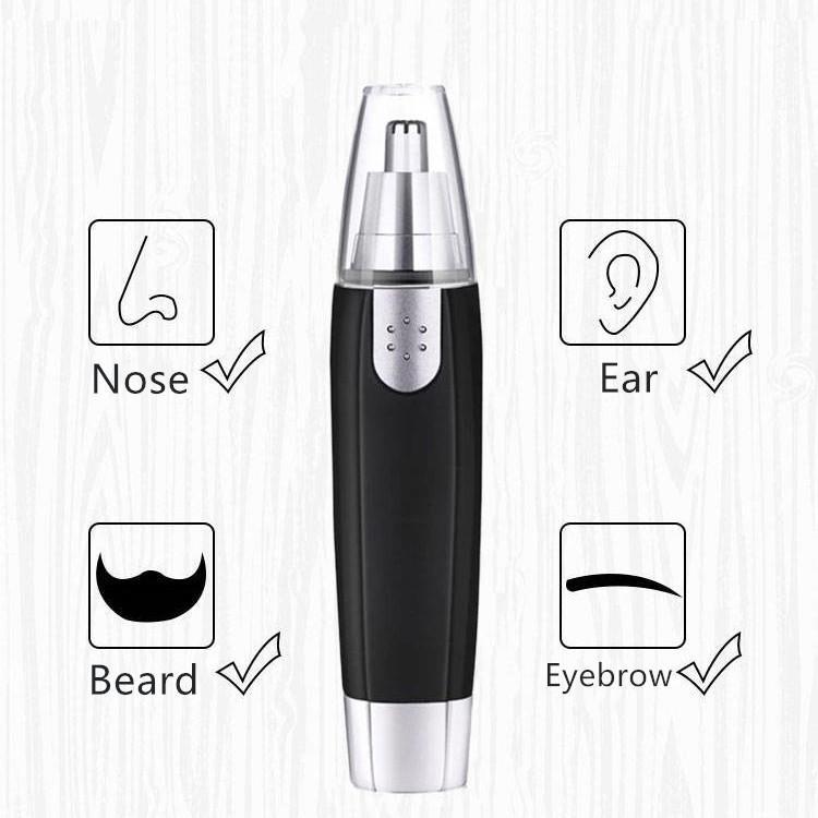 Nose Hair Trimmer Battery-Operated Ear and Nose Hair Trimmer Clipper Painless