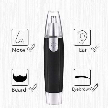 Nose Hair Trimmer Battery-Operated Ear and Nose Hair Trimmer Clipper Painless