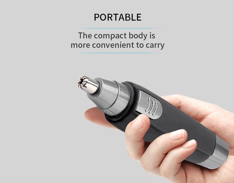 Nose Hair Trimmer Battery-Operated Ear and Nose Hair Trimmer Clipper Painless