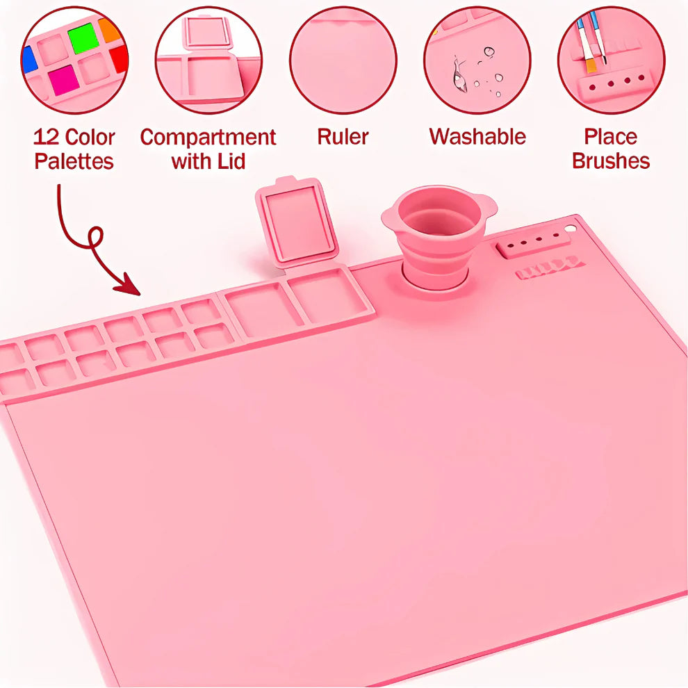 Silicone Craft Mat for Painting Play Doh and Clay for Kids
