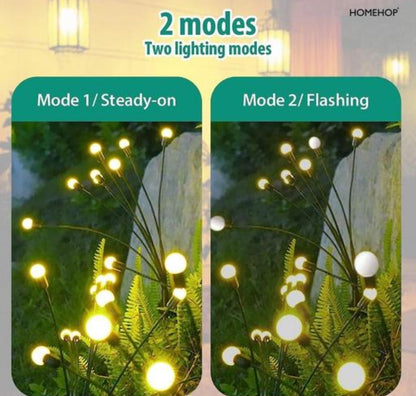 Waterproof Solar Powered Firefly Garden Lights (set of 2)